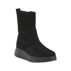 CLARKS Black Suede Loriini May Comfort Booties